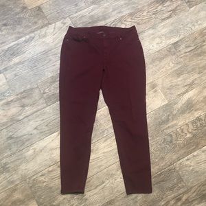 Burgundy Straight Jeans